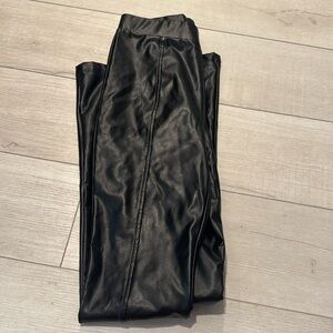 Target Leather Pants with slit on bottom